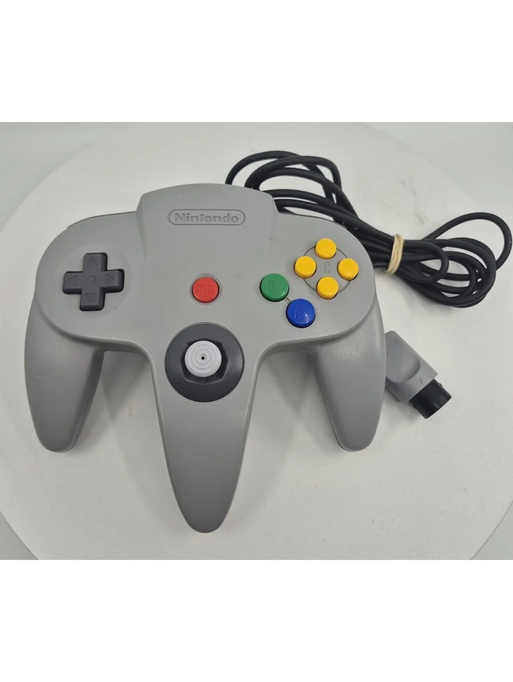Nintendo 64 Controller N64 Wired OEM Authentic Joystick NUS-005 Gray - TESTED!